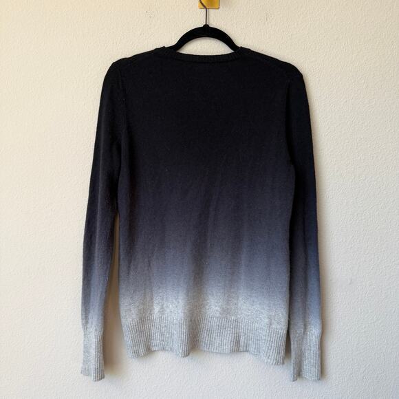 Christopher Fischer Black Gray Cashmere Dip Dye Raglan Sweater Size M - Picture 3 of 5